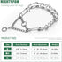 Stainless Steel Curved Prongs Dog Training Collar, Adjustable Pet Pinch Collar with Swivel Ring 26in x 4.0mm (Neck Size
