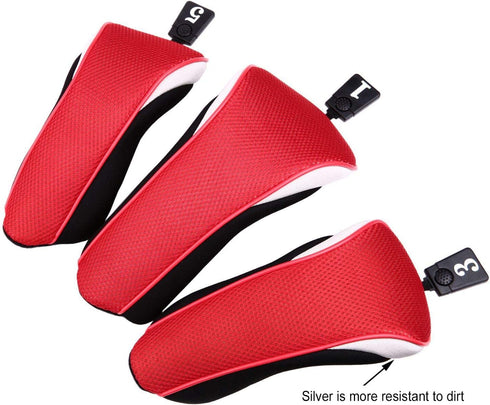 Sword & Shield Sports 3pcs/Set Driver Fairway Wood Cover - Golf Club Headcover #1, 3, 5