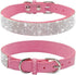 Rhinestone Bling Leather Dog Cat Collar & Leash Set Crystal Diamonds Studded Cute Bowknot Puppy Small Dogs Collar Puppy Leash