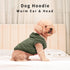 Fleece Lining Extra Warm Dog Hoodie, Green Jacket for Small Dogs with Hooded Design