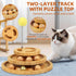 3-Level 9 DoogCat Cat Ball Track Toy with Puzzle Top, Tower with Removable Balls, Interactive Toy for Kitten Mental