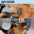 Pet Grooming Brush and Metal Comb Combo, Undercoat Rake for Dogs Grooming, Dematting Tool for Long Haired Pets (Blue)
