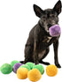 Midlee Squeaky and Crinkley Plush Dog Balls, Set of 8 (3 1/2" Refill Hide a Ball)