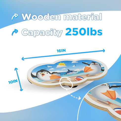 Wooden Balance Board Kids, Wobble Board For Balance, Balance Board Toddler Supporter, Balance Boards for Stability