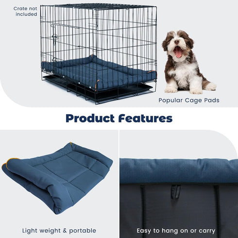 Miguel Oxford 900D Outdoor Waterproof Dog Bed, Water-Resistant Pet Mat, Easy Wipe Clean, 40inch, Dark Blue