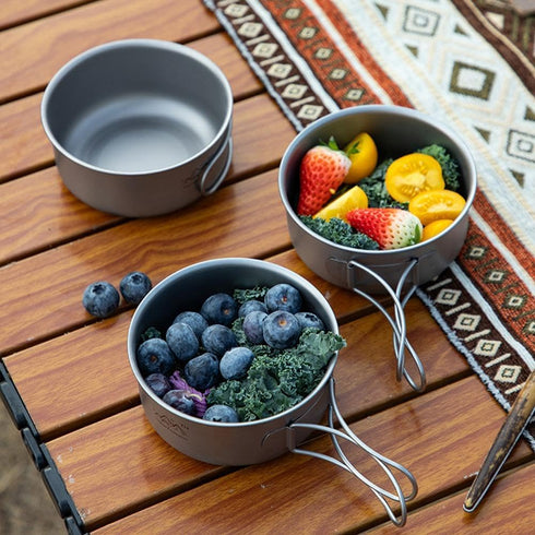 Generic 2-in-1 Alloy Folding Cookware Foldable Camping Pots, Multifunctional Soup Pot for Camping Picnic Hiking
