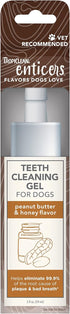 TropiClean Enticers Dog Toothpaste Alternative - Peanut Butter Flavored Dog Teeth Cleaning Treat Gel, 2 oz