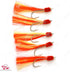 20pcs 5/0 4 Packs Fish WOW! Fishing Shrimp Flying Hook Unrigged White Red Yellow Krystal Flash