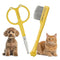 Pet Face Grooming Kit, Curved Tear Stain Comb with Fine Teeth, Round-Tip