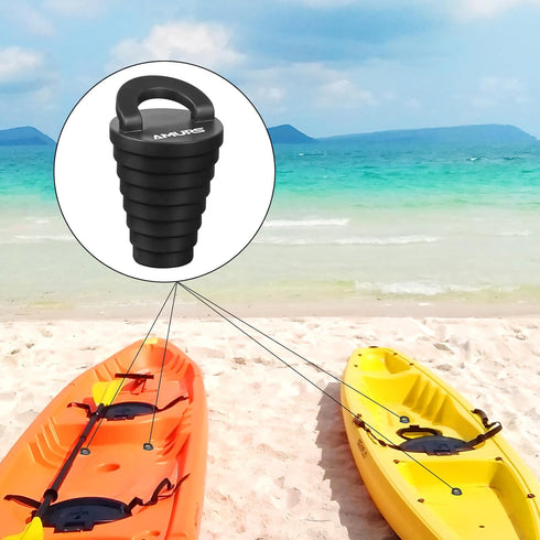 Small Kayak Scupper Plugs Kits - Drain Holes Stopper with Silicone Handle, Universal Kayak Plugs (8Pcs)