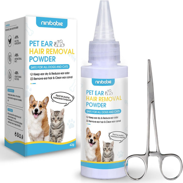 Dog Ear Care Kit - Professional Ear Powder for Hair Removal (42g)