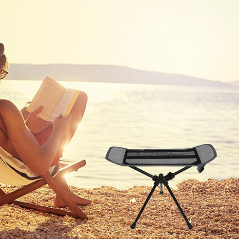 harayaa Portable Folding Chair Ottoman Outdoor Recliner Lazy Footrest Leg Rest Camping Chair Footstool for Hiking