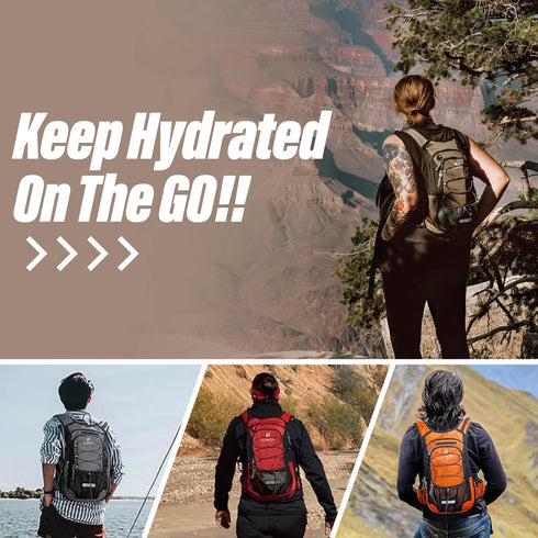 Hydration Backpack with 3L Bladder for Men & Women - Thermal Insulation Daypack
