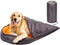Lifeunion Waterproof Dog Sleeping Bag with Storage Bag, Warm Packable Dog Bed for Travel, Camping, Hiking (Grey+Orange)