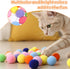 Ouligay 50 1.2 Inch PCS Silent Cat Pom Pom Balls Soft Cat Toys Balls Plush Cats Ball Interactive Lightweight Assorted