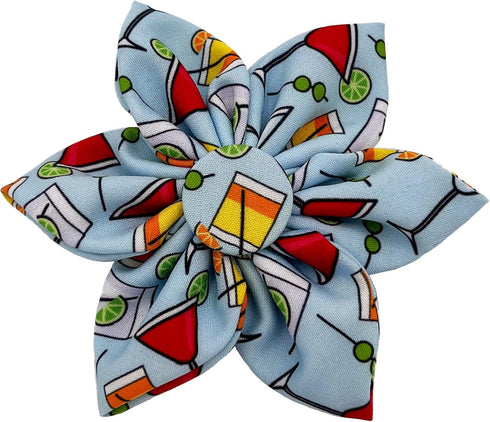 Huxley & Kent Pet Pinwheel | Cocktail Party (Small) | Velcro Collar Accessory for Dogs/Cats, Cute and Comfortable