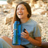 Nalgene Sustain Tritan BPA-Free Water Bottle, 48 OZ Wide Mouth Made from 50% Plastic Waste, Blue