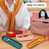 Travel Utensils with Case, Reusable Camping Utensil Set, Plastic Cutlery Set for Picnic, Camping or Daily Use