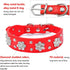 Rhinestone Dog Collar, Cute Flower Bling PU Leather Adjustable Sizes for Small, Medium, Large Dogs (S, Purple)