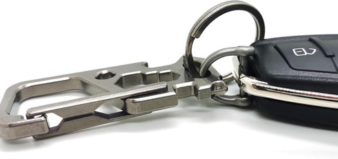 ResafeLy Keyring,Backpack Titanium Carabiner Clip for Keys,Multifunctional EDC Keychain with Accessory
