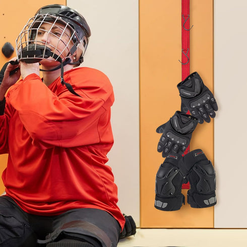 Hockey Drying Rack, Portable Sports Gear Organizer with 5 Hooks, Ideal for Ice Goalie Hockey Gifts