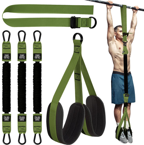 Pull Up Assistance Bands, Heavy Duty Resistance Band for Pull Up Bar, Adjustable Weight/Size with Fabric Feet