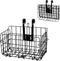 Suwimut Folding Bike Basket, Metal Front Handlebar Bicycle Basket, Detachable Cargo Rack