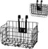 Suwimut Folding Bike Basket, Metal Front Handlebar Bicycle Basket, Detachable Cargo Rack