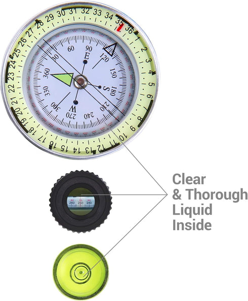 Sportneer Waterproof Shockproof Military Compass for Hiking, Climbing, Biking, Outdoor Activities