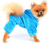 Pet Clothes SMALLLEE_LUCKY_STORE for Small Dog Cat, Soft Velvet Crown Jumpsuit Coat Hoodie Pajamas Tracksuit Blue M