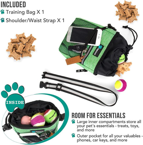 PetAmi Dog Treat Pouch, Pet Treat Pouch for Training, Dog Walking Bag Holder for Kibbles, Pet Food Toy, Dog Trainer