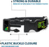 Dog Collar Plastic Clip Loki In Action, Black Gray Yellow Green, 11 to 17 Inches, 1.0 Inch Wide