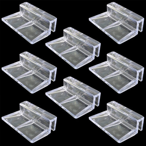 8pcs Clear Acrylic Aquarium Glass Cover Clip Support Holder for Fish Tank (5mm)