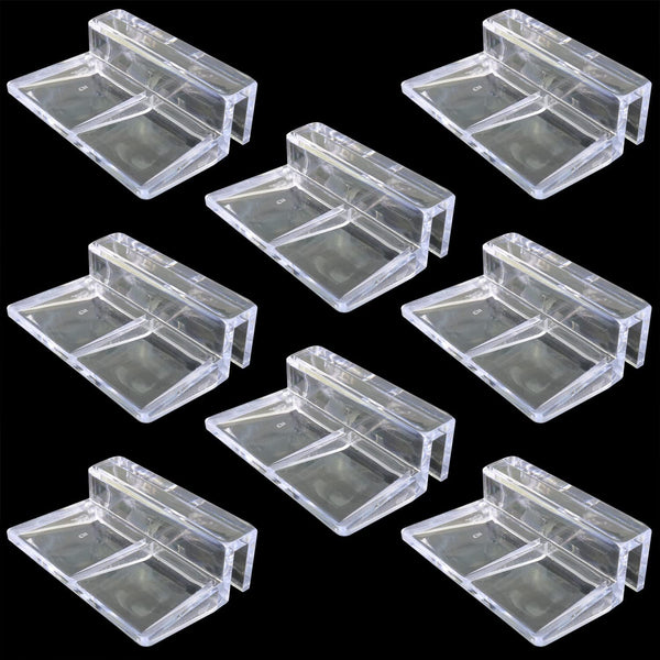 8pcs Clear Acrylic Aquarium Glass Cover Clip Support Holder for Fish Tank (5mm)