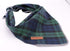 Unique Style Paws Dog Christmas Bandanas - 1PC Washable Cotton Triangle Green Plaid Scarfs for Dogs and Cats