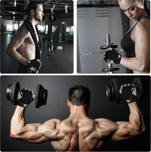 WESTWOOD FOX Gym Gloves Fitness Training Anti Slip Shock-Absorbing Weight Lifting Gloves Padded Grip Breathable