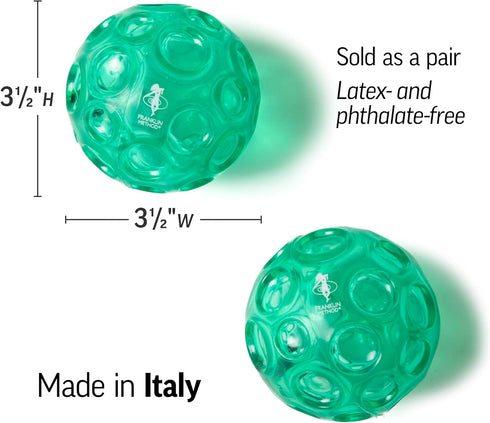Set 2 Set OPTP Franklin Method Textured Ball - Inflatable Massage Balls; Textured Ball for Self-Massage, Exercise