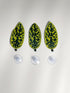 4.33 inches Artificial Plant Leaf Betta Hammock Fish Rest Bed Aquariums Supply Leaves (Army green)-3 Pcs by HTONG