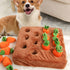 Generic 2 1 Carrot Snuffle Mat for Dogs, Novelty Dog Puzzle Toys Sniff Mat, Interactive Carrot Plush Dog Toys