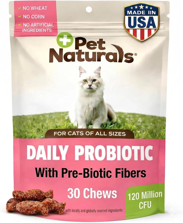 Pet Naturals Daily Probiotic Soft Chews for Cats, Digestive and Immune Support