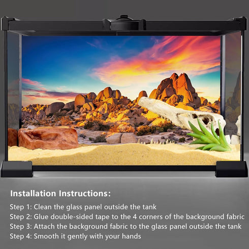 YongFoto Reptile Terrarium Background 30x18 inch, Desert Rocky Bush Thorns Western Wilderness Habitat Background