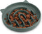 Coomazy Dark Green Silicone Slow Feeder Dog Cat Bowls, Interactive Puzzle Toy, Prevents Overeating, Medium: 1.4Cup