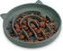 Coomazy Dark Green Silicone Slow Feeder Dog Cat Bowls, Interactive Puzzle Toy, Prevents Overeating, Medium: 1.4Cup