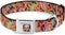 Dog Collar Seatbelt Buckle - Dancing Catrinas Collage Multi Color, 1.5 Inch Wide, 13 to 18 Inches