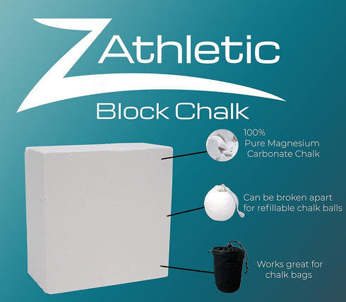 Z Athletic Block Chalk for Gymnastics, Weightlifting, Rock Climbing, Crossfit