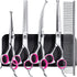 Gimars Professional 4CR Stainless Steel 6 in 1 Grooming Scissors for Dogs
