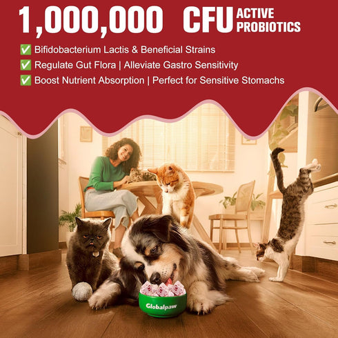 Globalpaw Strawberry100g (3.52oz), 3pcs) Freeze Dried Yogurt Dog Cats Treats Crunchy Snacks with High Protein Yogurts