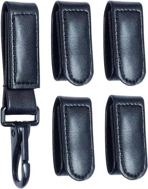 TAFTACFR Duty Belt Keeper with Double Snaps (Set of 4) + 1 Keeper with Strong Metal Key Clip (1 Pack)