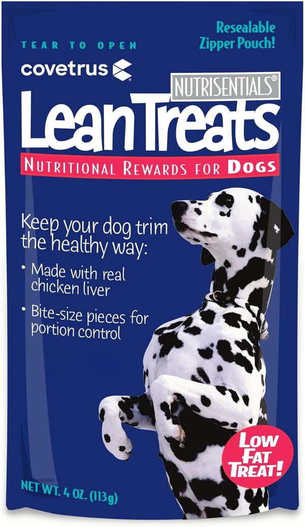 Covetrus Nutrisential Lean Treats for Dogs - Low Fat, Bite-Size Soft Chicken Flavor for Small, Medium & Large Dogs (4oz)