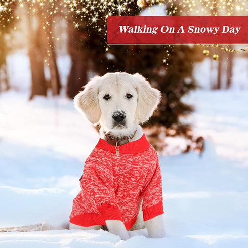 3 Pcs Pet Dog Sweater Jacket, Large, Knitwear Hoodie Clothes, Warm Winter Costume for Puppies